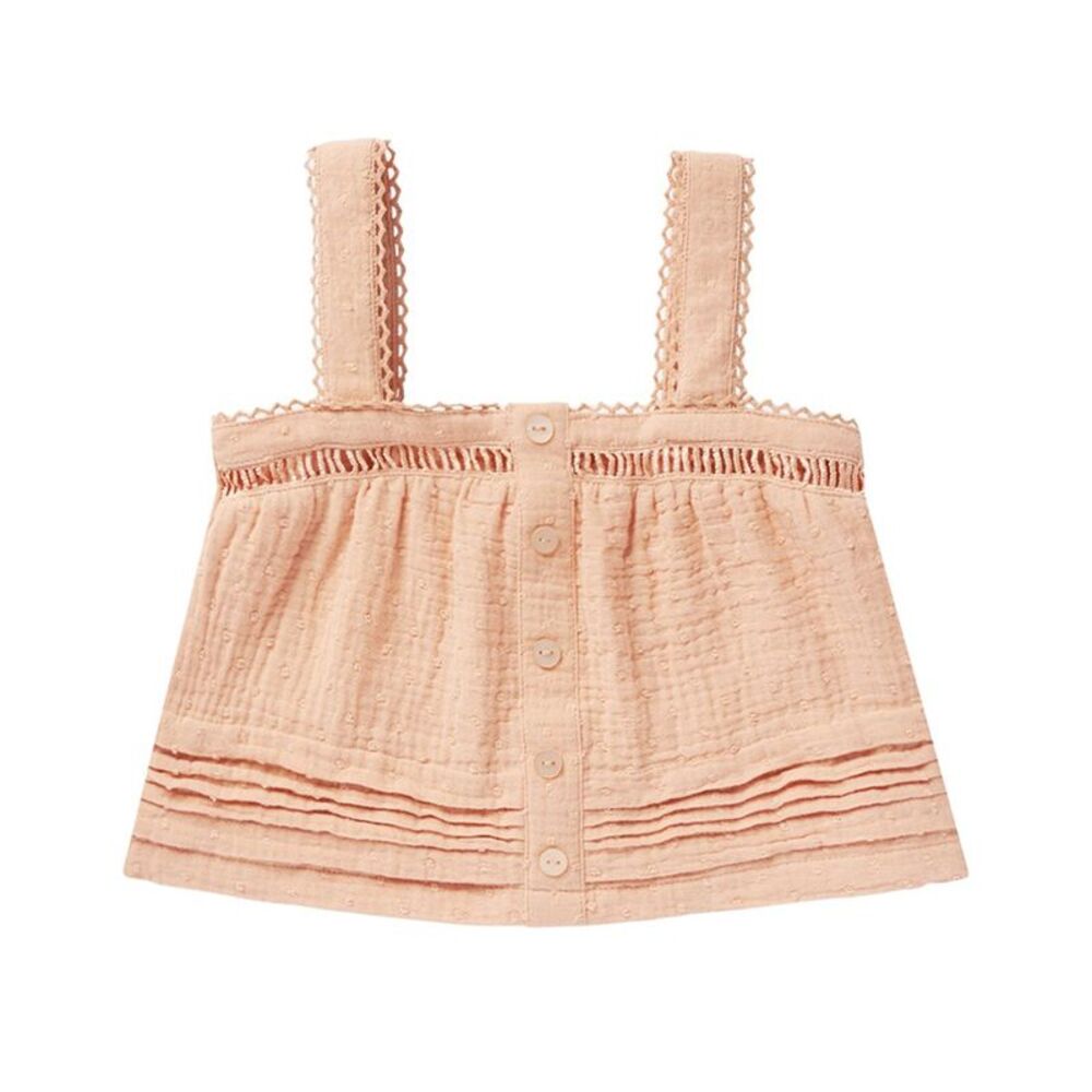 Rylee & Cru Girls Rylee + Cru Collective Pleat Tank, Orange